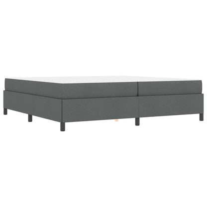 Letto a molle Grigio scuro 200 x 200 cm Tessuto
