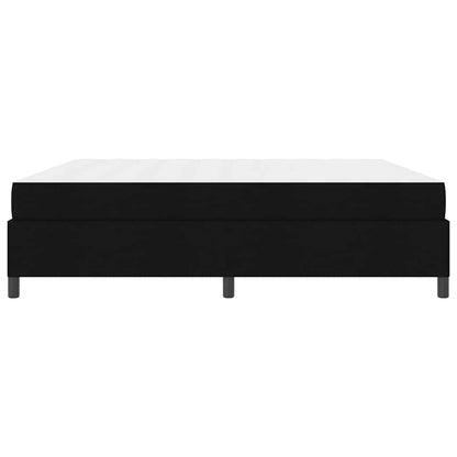 Letto a molle Nero 200 x 200 cm Tessuto