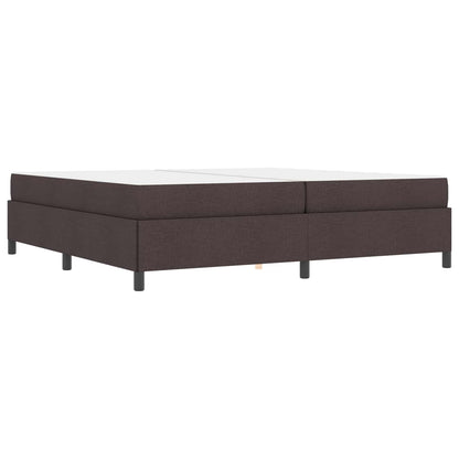 Letto a molle con materasso Marrone Scuro 200 x 200 cm Tessuto | homemem39