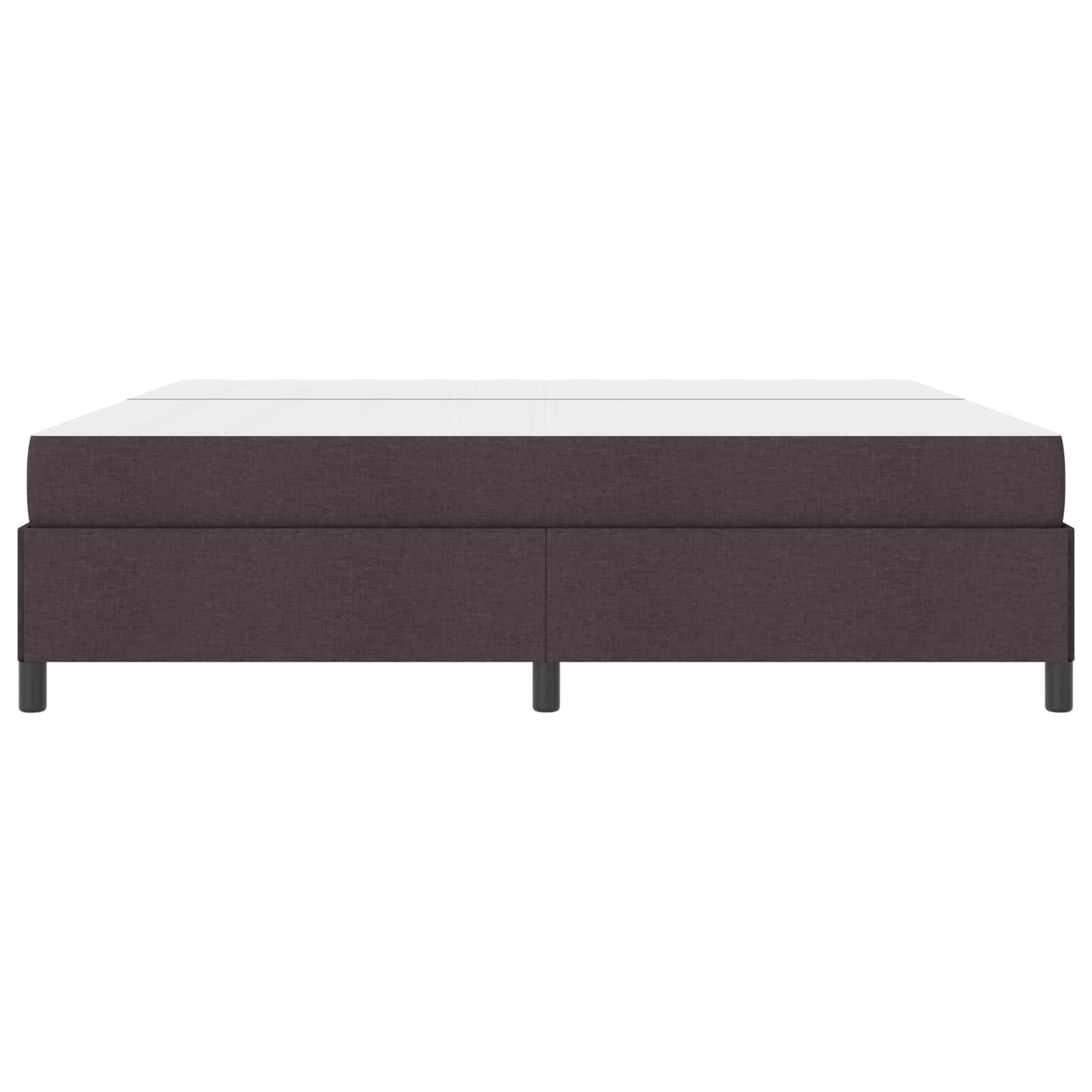 Letto a molle con materasso Marrone Scuro 200 x 200 cm Tessuto | homemem39