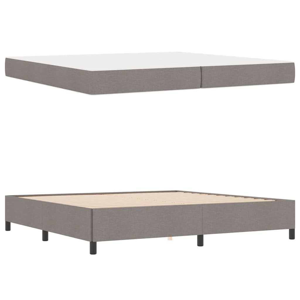 Letto a molle Tortora e Nero 200 x 200 cm
