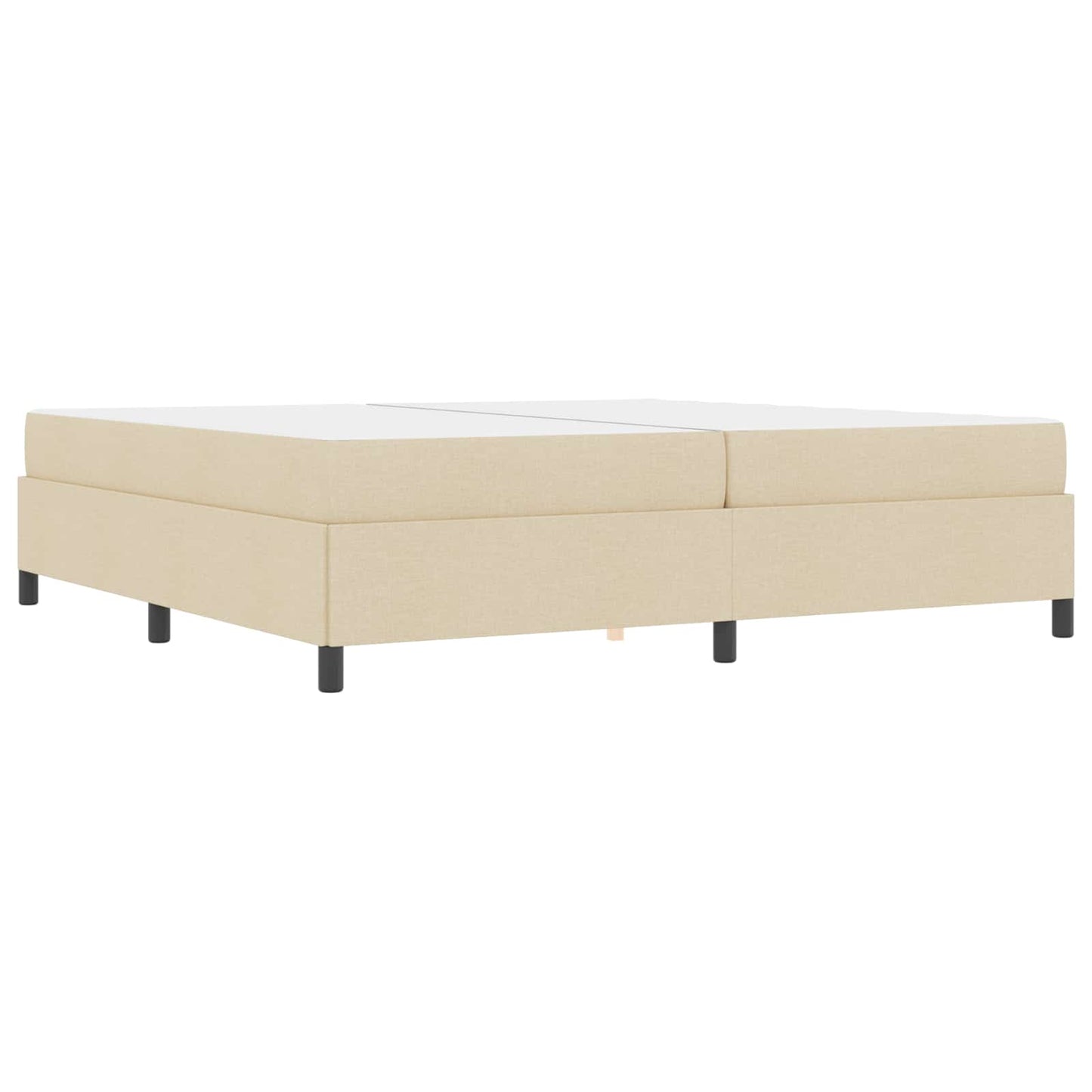 Letto a molle con materasso Crema 200 x 200 cm Tessuto | homemem39