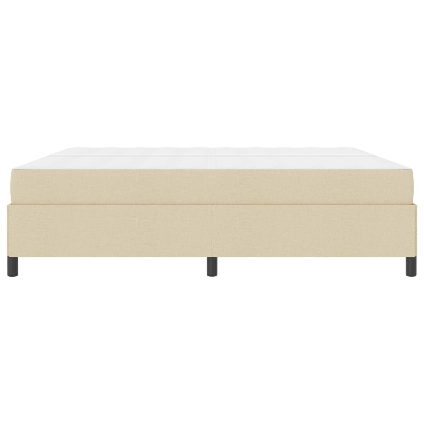 Letto a molle con materasso Crema 200 x 200 cm Tessuto | homemem39
