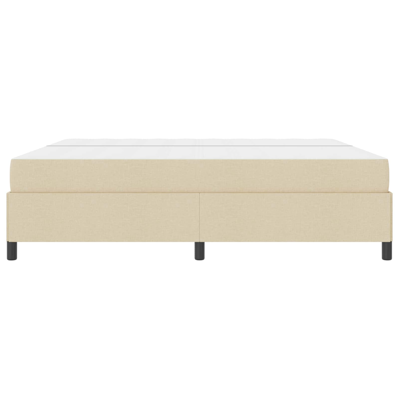 Letto a molle con materasso Crema 200 x 200 cm Tessuto | homemem39