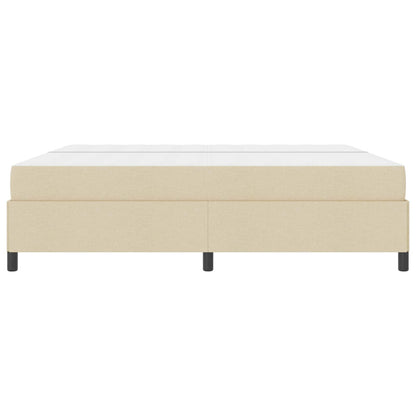 Letto a molle con materasso Crema 200 x 200 cm Tessuto | homemem39