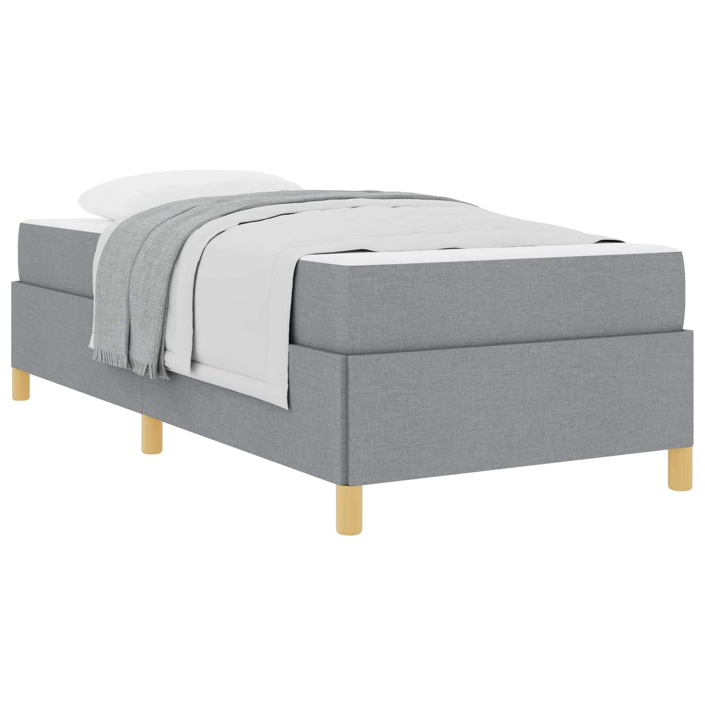 Struttura del letto Grigio chiaro 80 x 200 cm Tessuto | homemem39