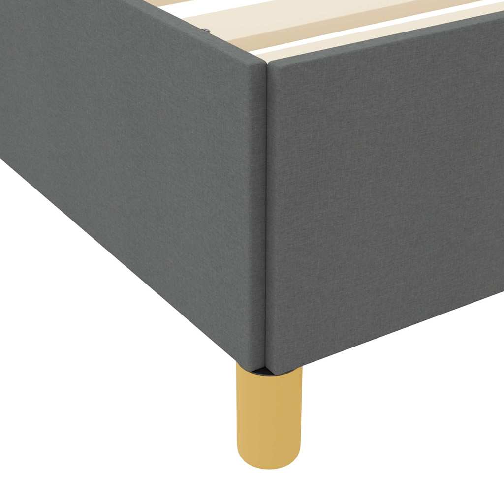 Struttura del letto Grigio scuro 80 x 200 cm Tessuto | homemem39