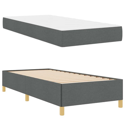 Letto a molle Bianco e Grigio Scuro e Marrone e Grigio Scuro - homemem39
