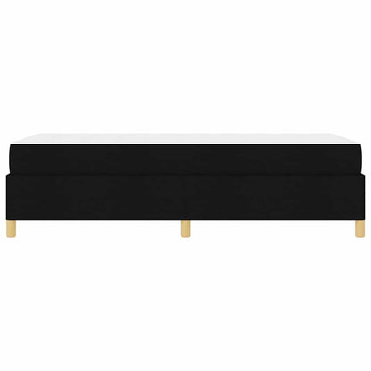 Letto a molle Nero e Marrone e Bianco 80 x 200 cm Tessuto