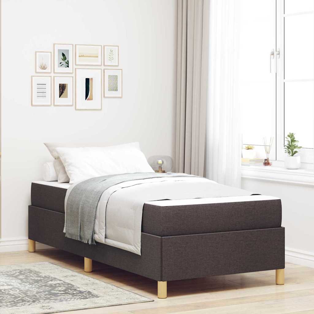 Struttura del letto Marrone Scuro 80 x 200 cm Tessuto | homemem39