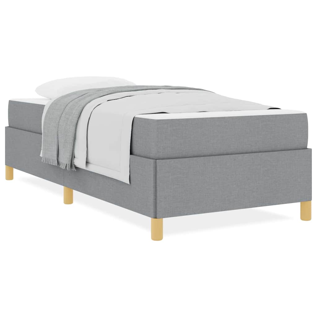 Letto a molle Grigio chiaro e bianco e grigio chiaro