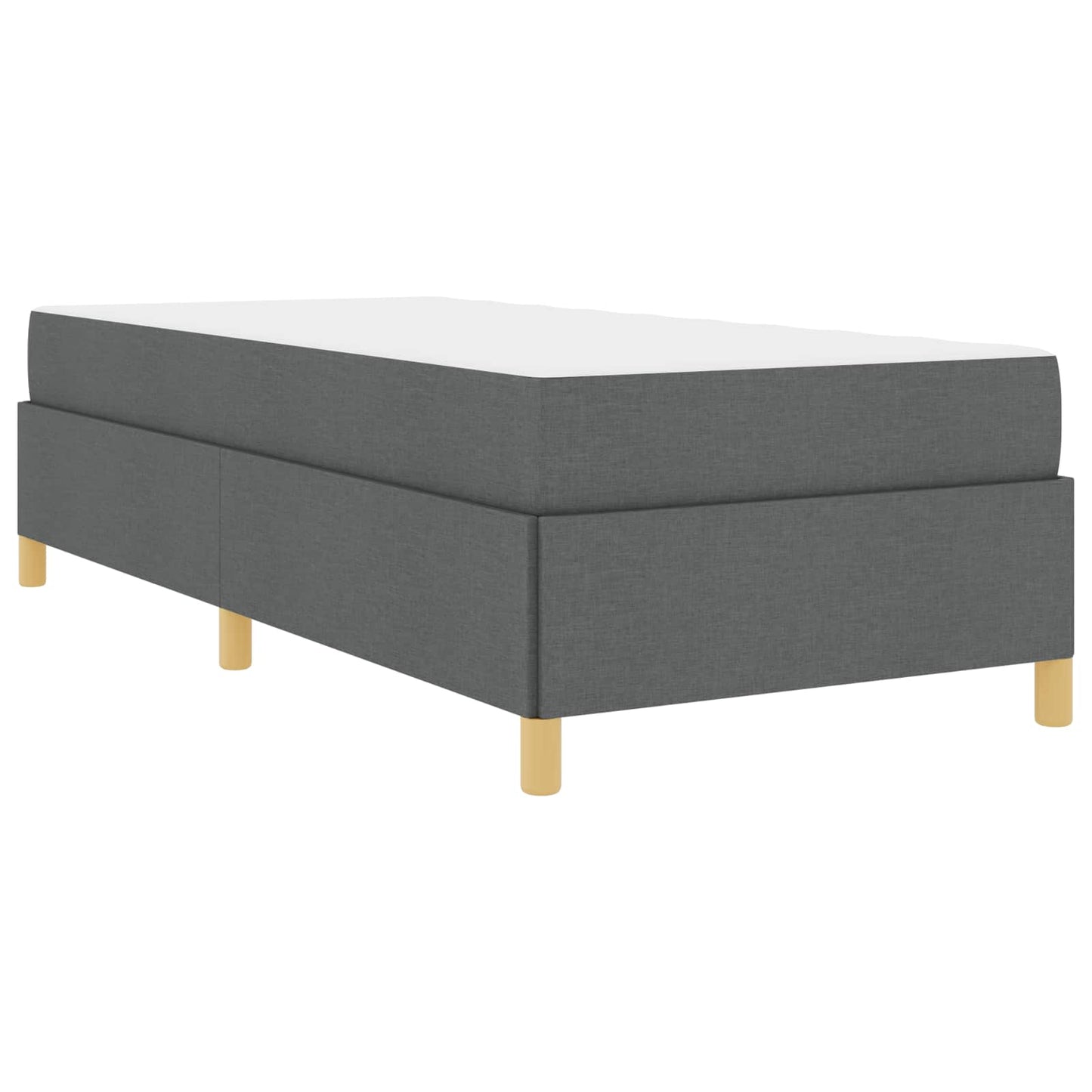 Struttura del letto Grigio scuro 90 x 190 cm Tessuto | homemem39