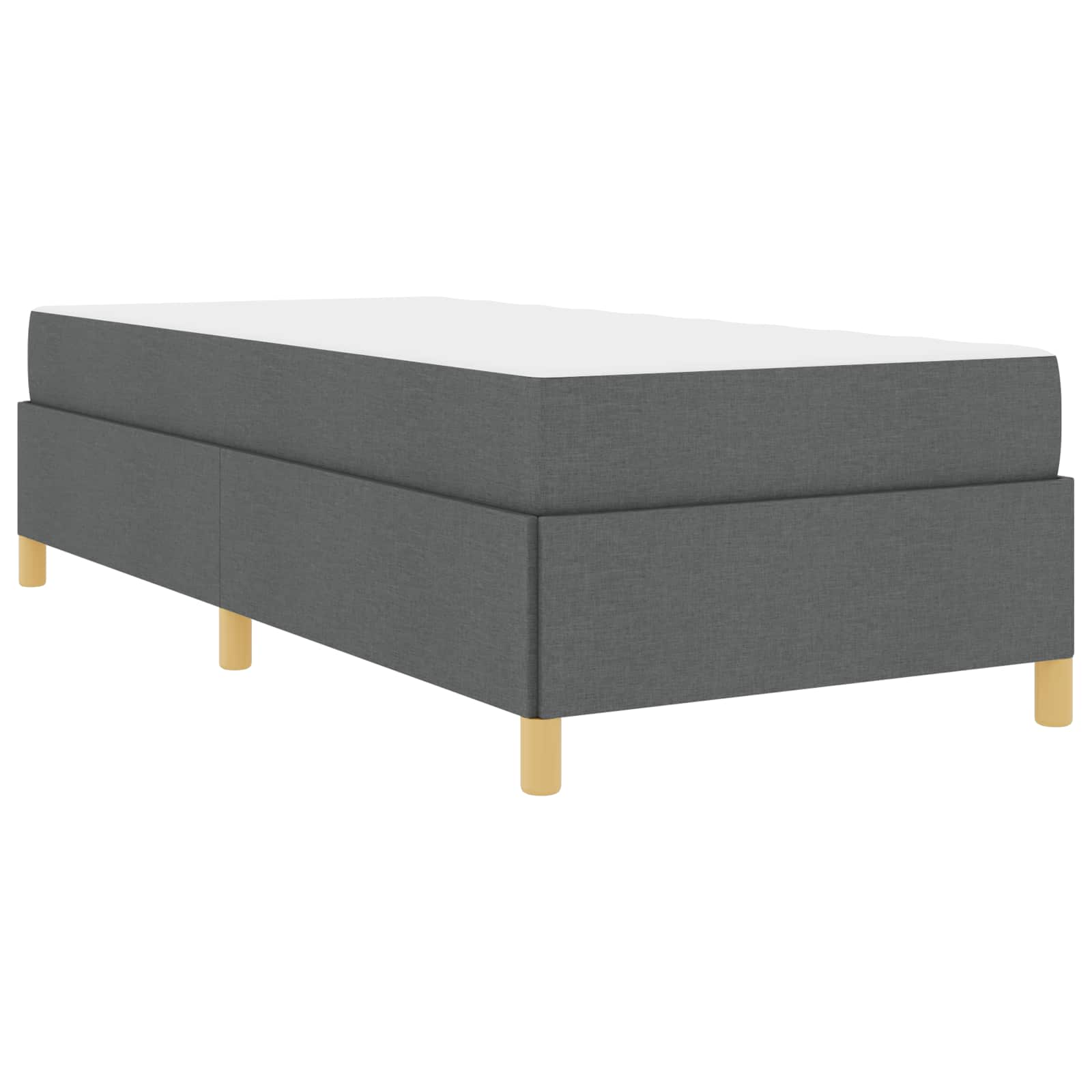 Struttura del letto Grigio scuro 90 x 190 cm Tessuto | homemem39