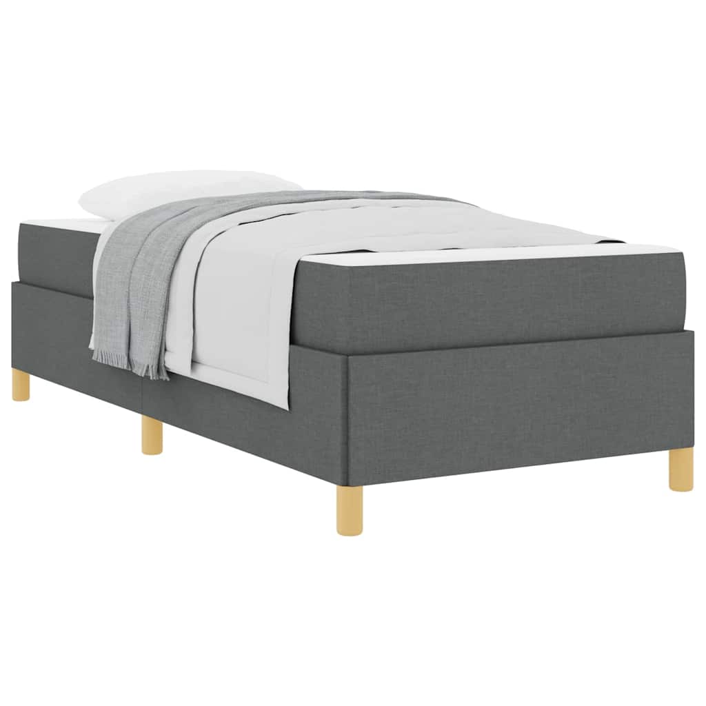 Letto a molle Grigio Scuro e Marrone e Bianco e Grigio Scuro