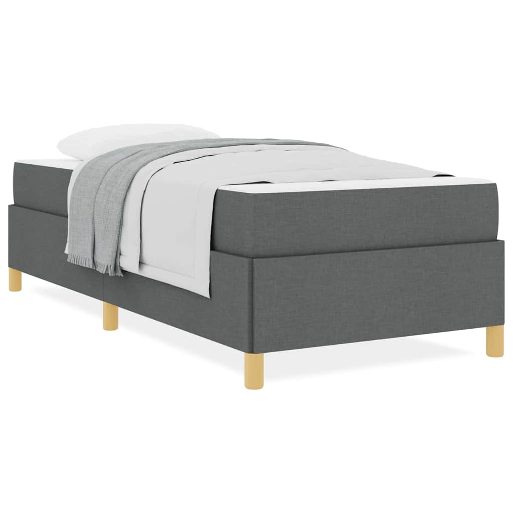 Letto a molle Grigio Scuro e Marrone e Bianco e Grigio Scuro