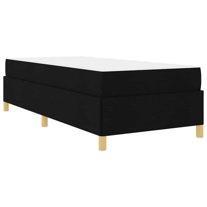 Letto a molle con materasso Nero e Bianco 90 x 190 cm Tessuto