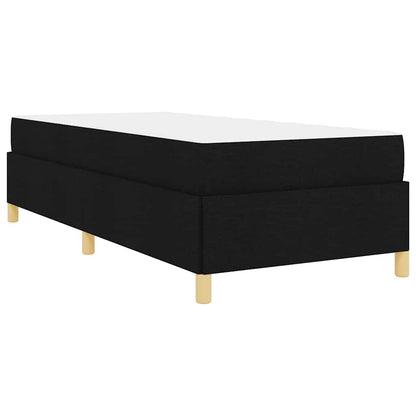 Letto a molle con materasso Nero e Bianco 90 x 190 cm Tessuto