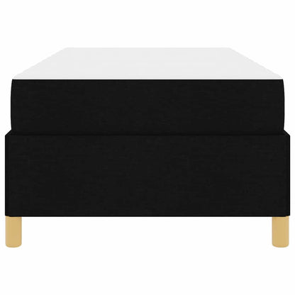 Letto a molle con materasso Nero e Bianco 90 x 190 cm Tessuto