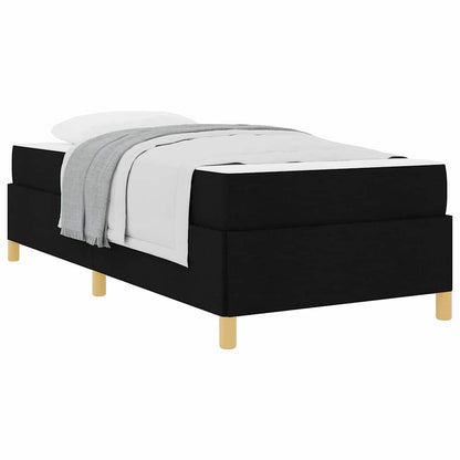 Letto a molle con materasso Nero e Bianco 90 x 190 cm Tessuto