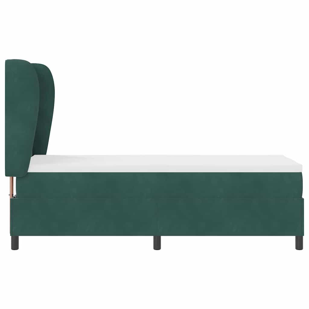 Letto a molle con testiera Verde Scuro 200 x 80 cm Velluto | homemem39
