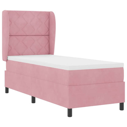 Letto a molle con testiera Rosa 200 x 80 cm Velluto | homemem39