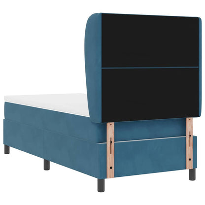 Letto a molle con testiera Blu Scuro 200 x 90 cm Velluto | homemem39