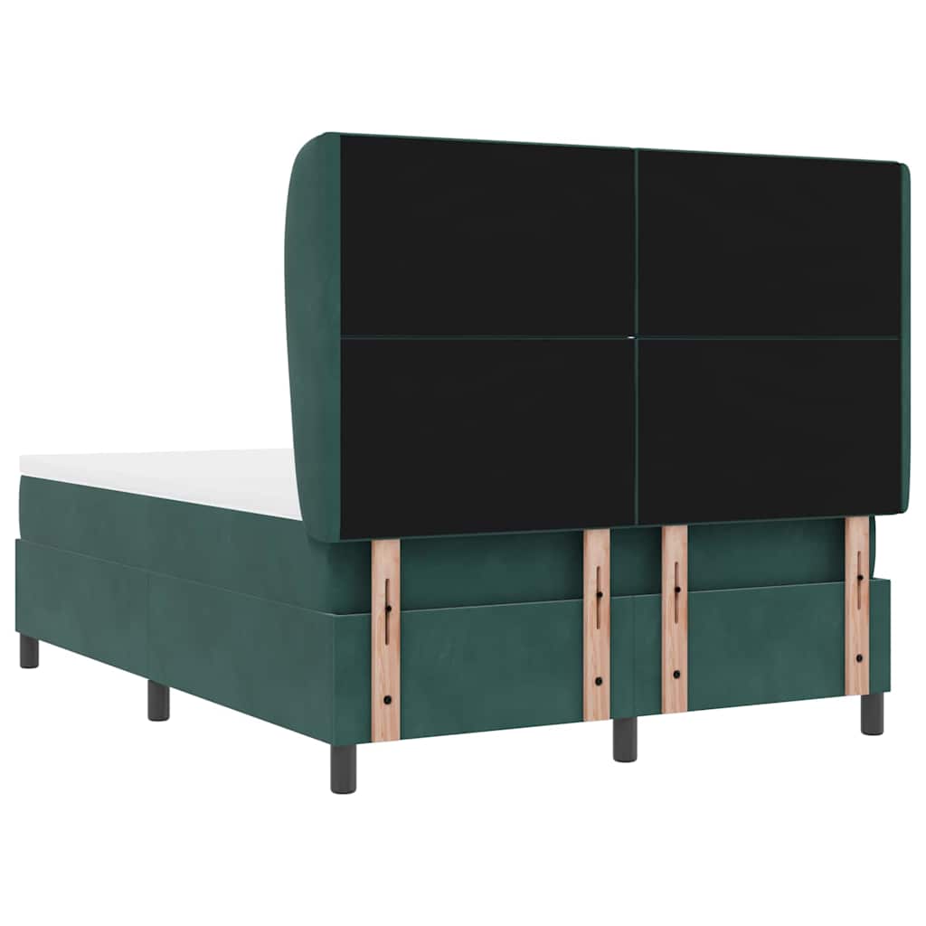 Letto a molle con testiera Verde Scuro 200 x 160 cm Velluto | homemem39
