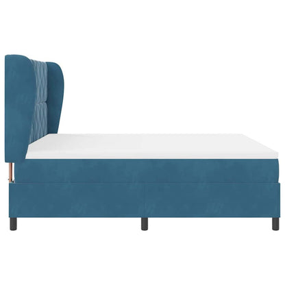 Letto a molle con testiera Blu Scuro 200 x 180 cm Velluto | homemem39