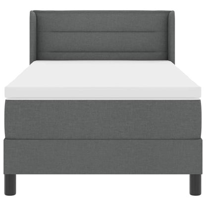 Letto a molle con testiera Grigio scuro 200 x 80 cm Tessuto | homemem39