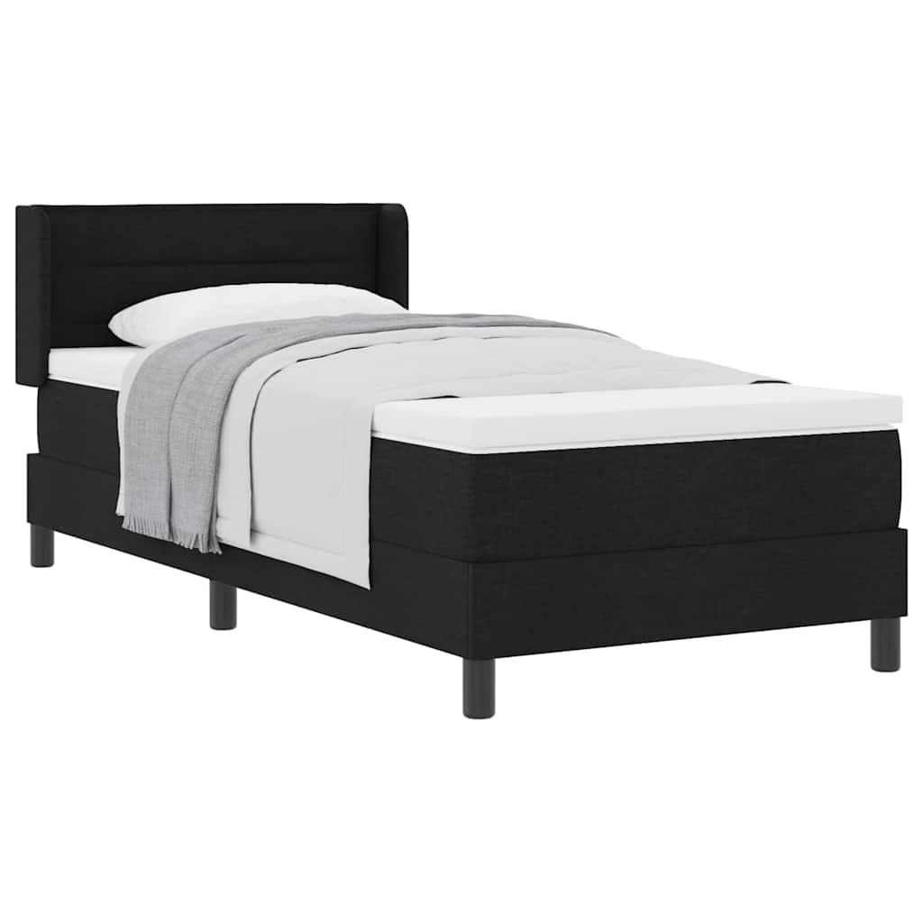 Letto box spring con materasso con materasso Nero 80 x 200 cm