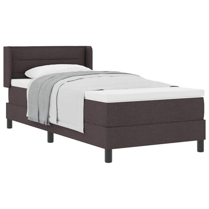 Letto box spring con materasso Marrone Scuro 90 x 190 cm