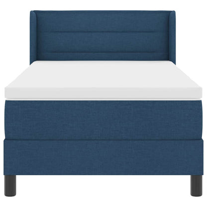 Letto a molle con testiera Blu 190 x 90 cm Tessuto | homemem39