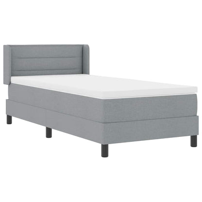Letto box spring con materasso Grigio chiaro 90 x 200 cm