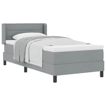 Letto box spring con materasso Grigio chiaro 90 x 200 cm