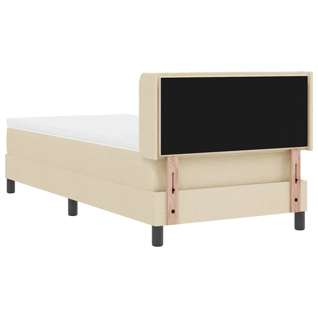 Letto box spring con materasso con materasso Crema 100 x 200 cm