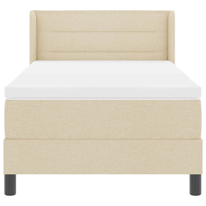 Letto box spring con materasso con materasso Crema 100 x 200 cm