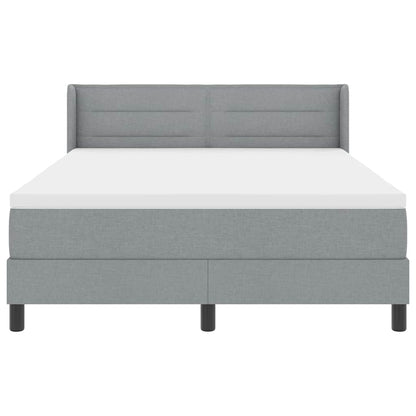 Letto a molle con testiera Grigio chiaro 190 x 140 cm Tessuto | homemem39
