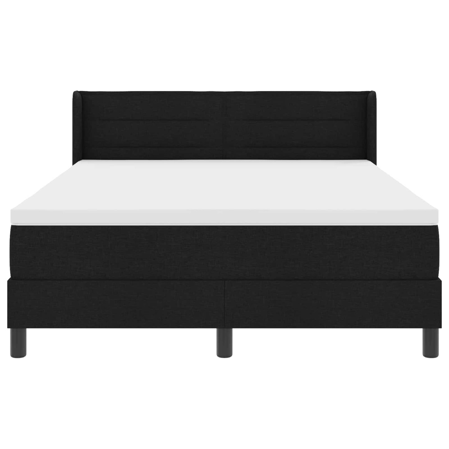 Letto a molle con testiera Nero 200 x 140 cm Tessuto | homemem39