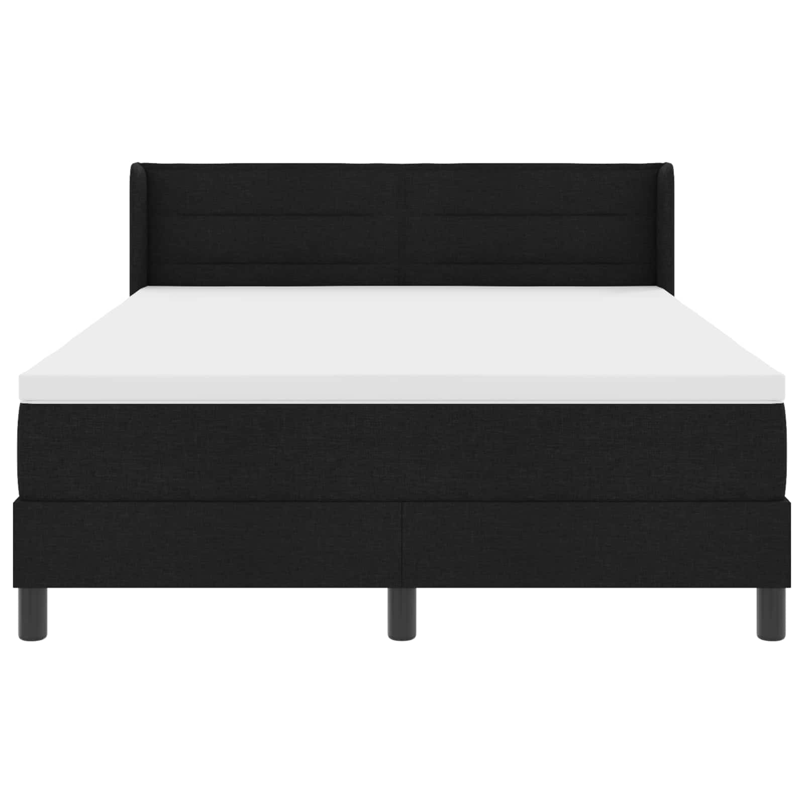 Letto a molle con testiera Nero 200 x 140 cm Tessuto | homemem39