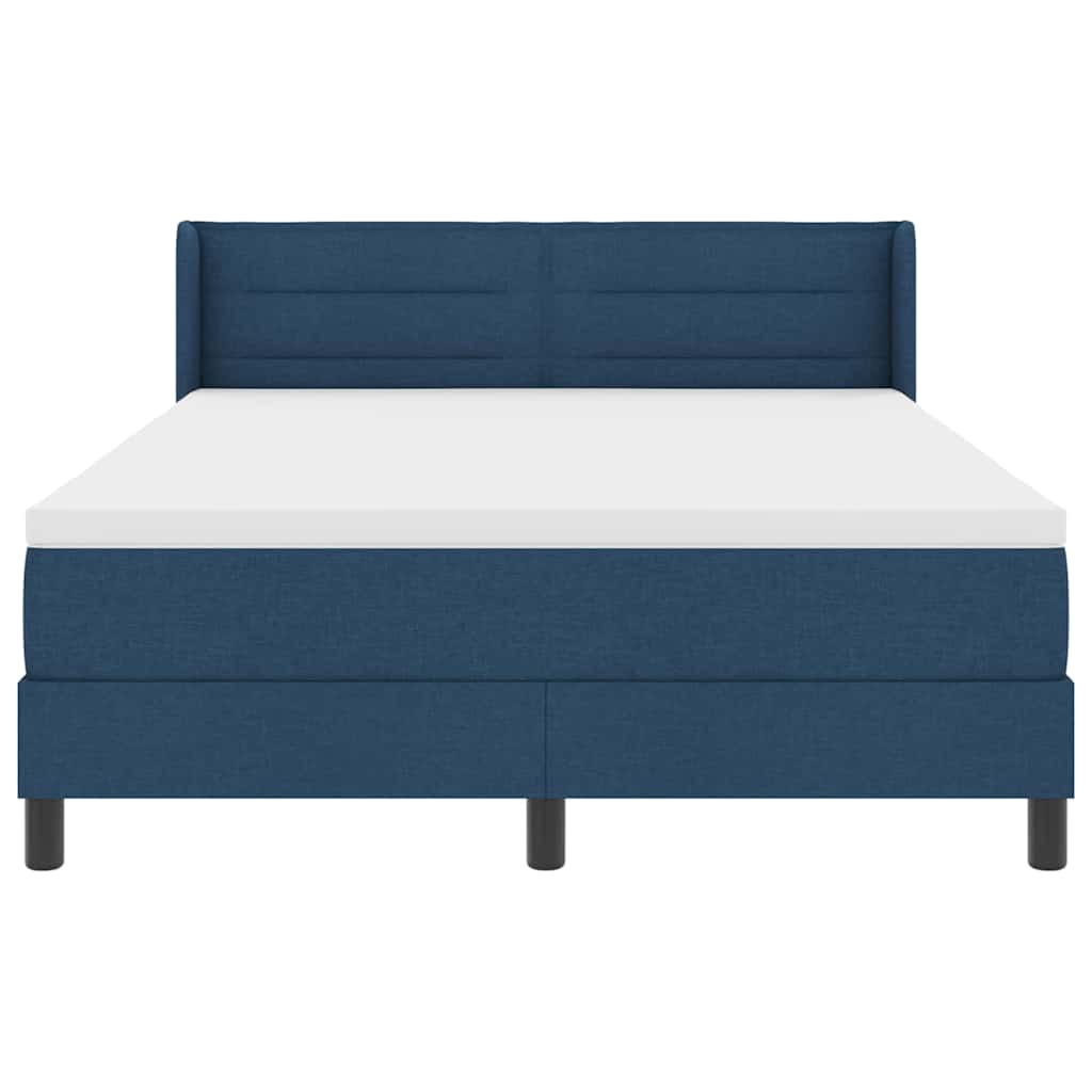 Letto a molle con testiera Blu 200 x 140 cm Tessuto | homemem39