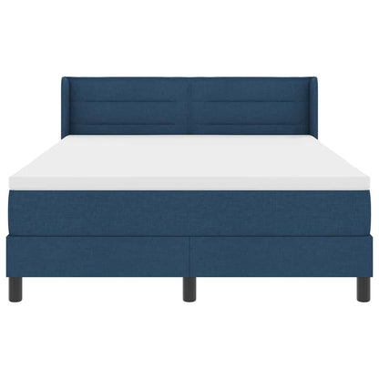 Letto a molle con testiera Blu 200 x 140 cm Tessuto | homemem39