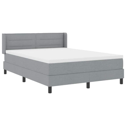 Letto a molle con testiera Grigio chiaro 200 x 160 cm Tessuto | homemem39
