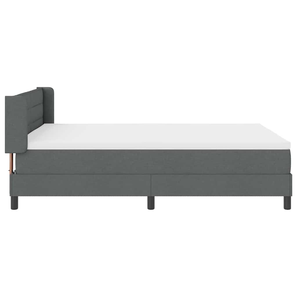 Letto a molle con testiera Grigio scuro 200 x 160 cm Tessuto | homemem39