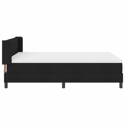 Letto a molle con testiera Nero 200 x 160 cm Tessuto