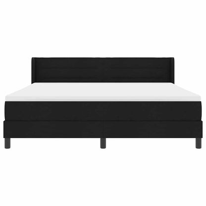 Letto a molle con testiera Nero 200 x 180 cm Tessuto | homemem39