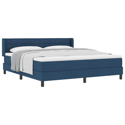 Letto a molle con testiera Blu 200 x 180 cm Tessuto | homemem39