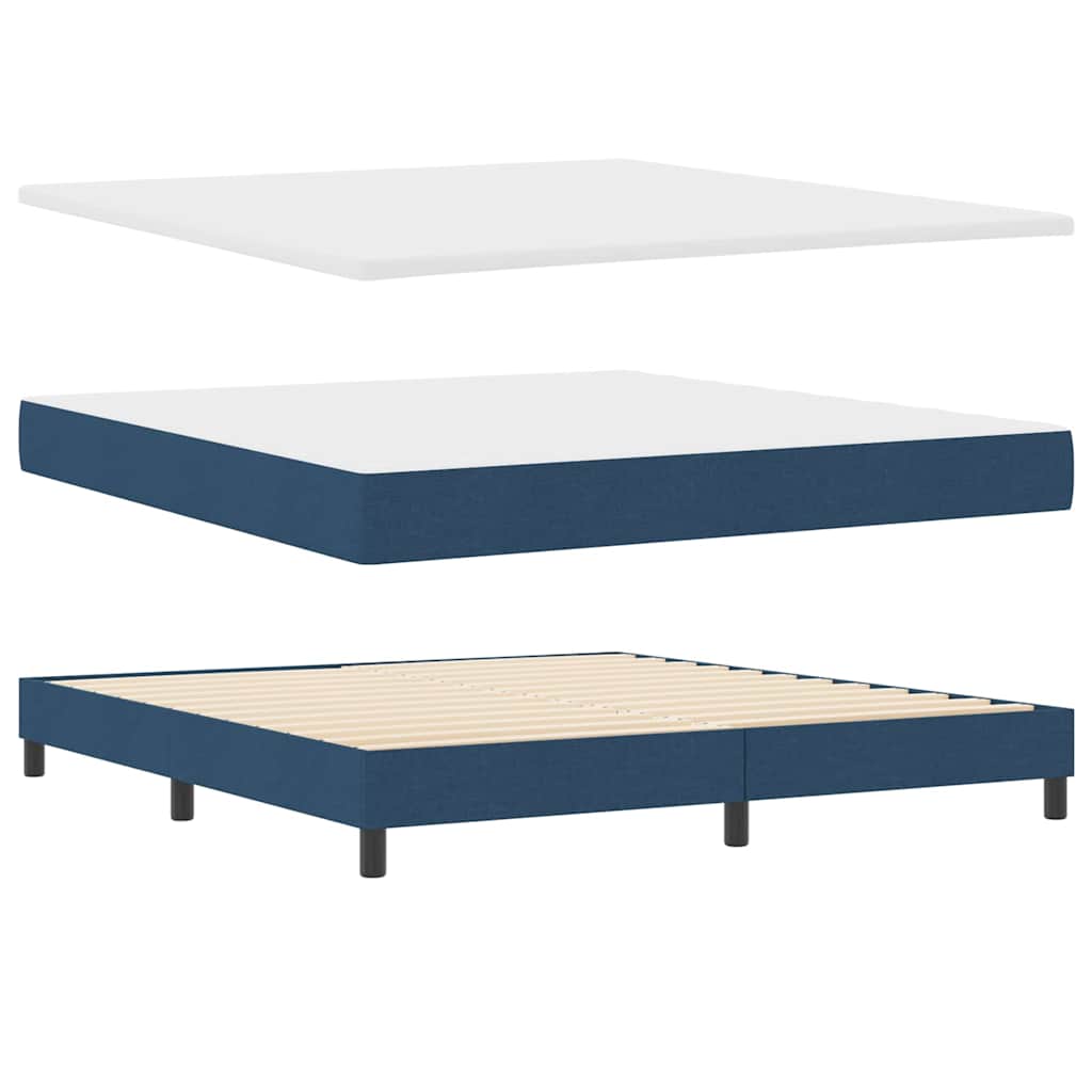 Letto a molle con testiera Blu 200 x 180 cm Tessuto | homemem39