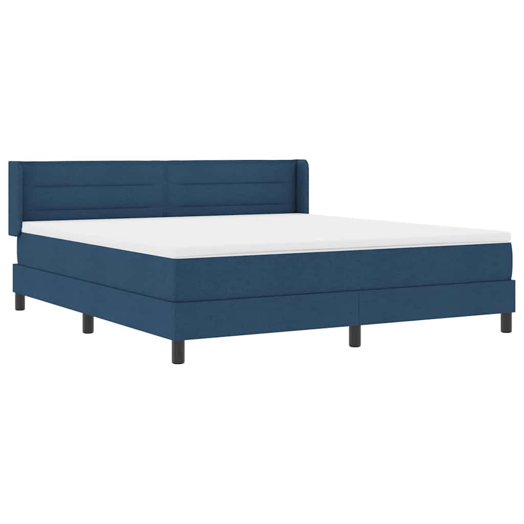 Letto a molle con testiera Blu 200 x 180 cm Tessuto | homemem39