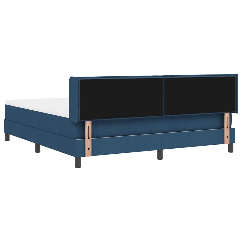 Letto a molle con testiera Blu 200 x 180 cm Tessuto | homemem39
