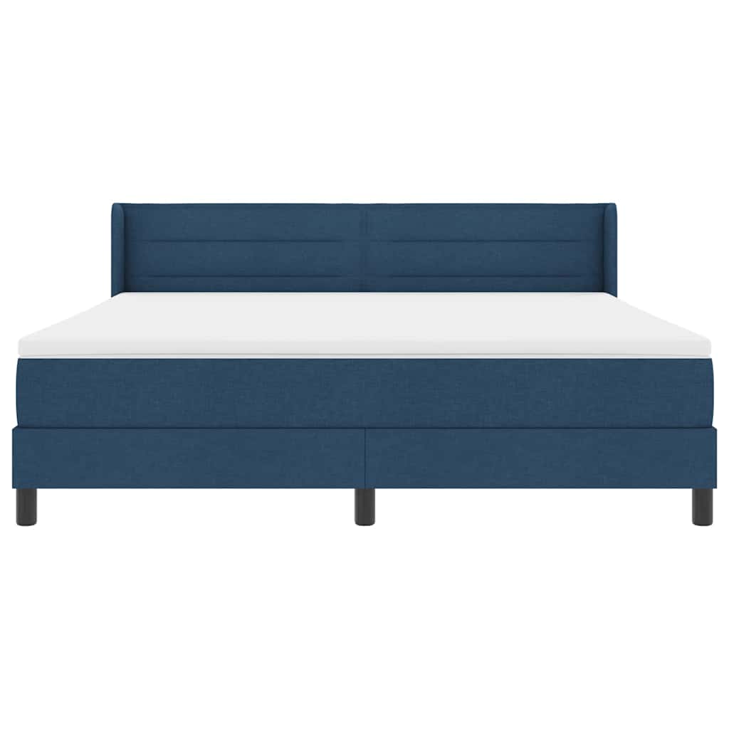 Letto a molle con testiera Blu 200 x 180 cm Tessuto | homemem39